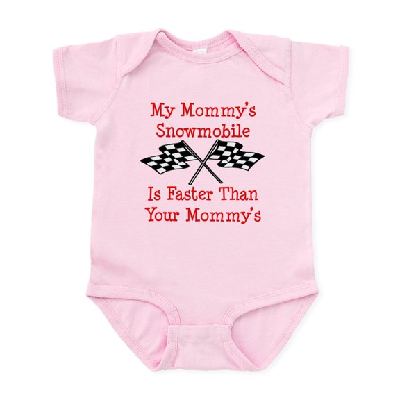 CafePress - Mommys Snowmobile Is Fast Infant Bodysuit - Baby Light Bodysuit, Size Newborn - 24 Months