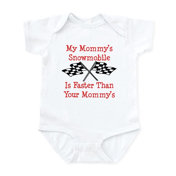 CafePress - Mommys Snowmobile Is Fast Infant Bodysuit - Baby Light Bodysuit, Size Newborn - 24 Months