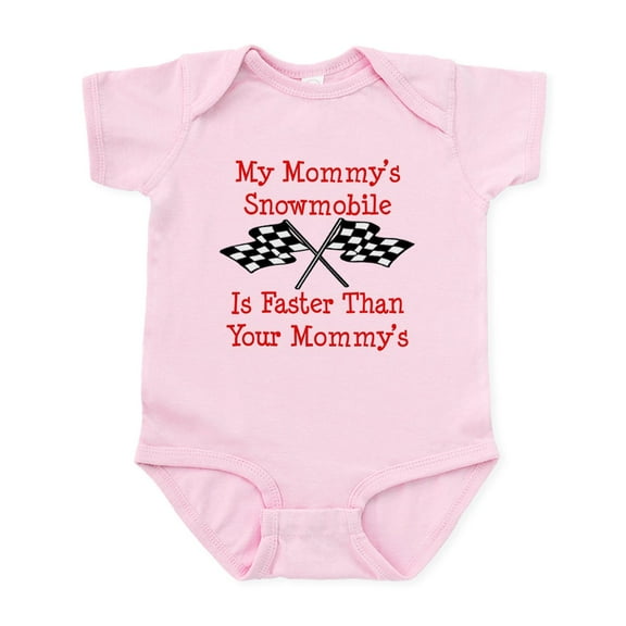 CafePress - Mommys Snowmobile Is Fast Infant Bodysuit - Baby Light Bodysuit, Size Newborn - 24 Months