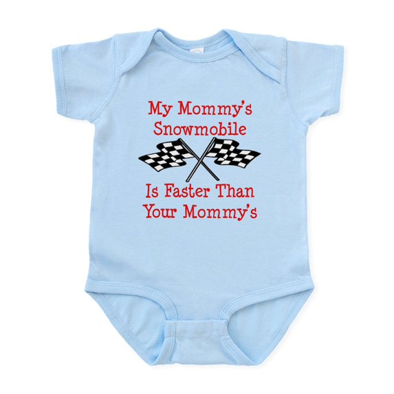 CafePress - Mommys Snowmobile Is Fast Infant Bodysuit - Baby Light Bodysuit, Size Newborn - 24 Months