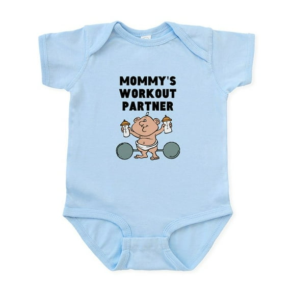 CafePress - Mommys Workout Partner Body Suit - Baby Light Bodysuit, Size Newborn - 24 Months