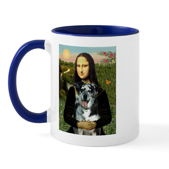 CafePress - Mona /Catahoula Mug - 11 oz Ceramic Mug - Novelty Coffee Tea Cup
