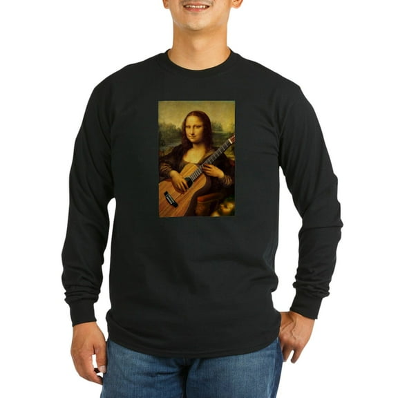 CafePress - Mona Guitar Long Sleeve Dark T Shirt - Long Sleeve Dark T-Shirt