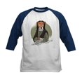 thumbnail image 1 of CafePress - Mona Lisa Dog Baseball Jersey - Kids Cotton Baseball Jersey, 3/4 Sleeve Shirt, 1 of 4