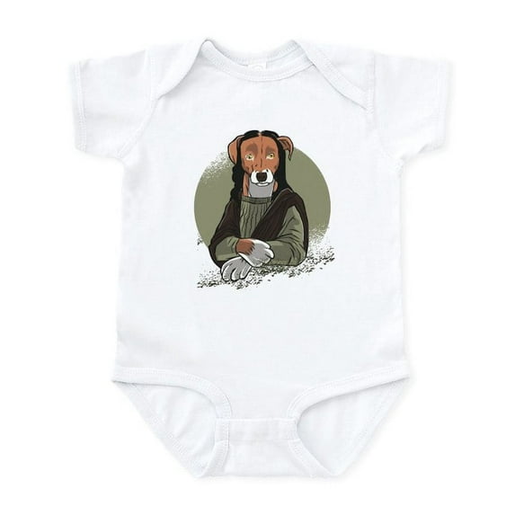 CafePress - Mona Lisa Dog Body Suit - Baby Light Bodysuit, Size Newborn - 24 Months