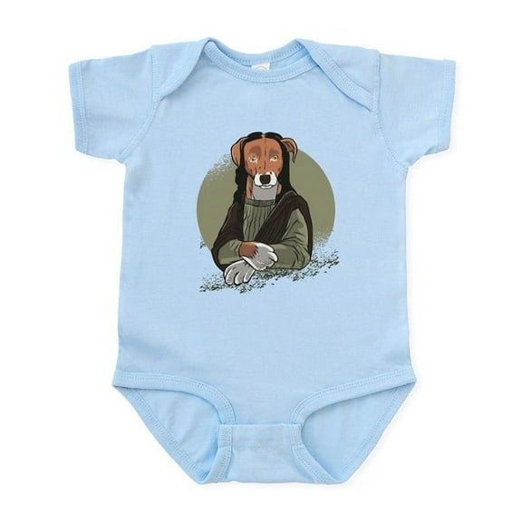 CafePress - Mona Lisa Dog Body Suit - Baby Light Bodysuit, Size Newborn - 24 Months
