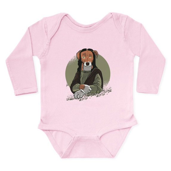 CafePress - Mona Lisa Dog Body Suit - Long Sleeve Cotton Baby Bodysuit