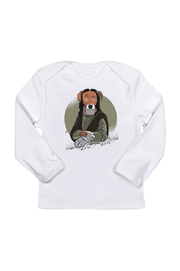 - Mona Lisa Dog Long Sleeve T Shirt - Long Sleeve Infant T-Shirt