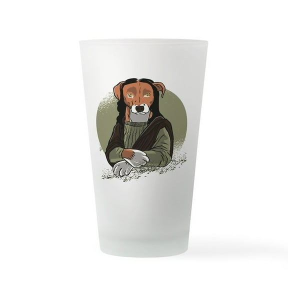 CafePress - Mona Lisa Dog - Pint Glass, Drinking Glass, 16 oz. CafePress