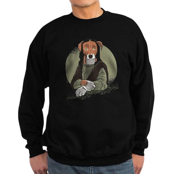 CafePress - Mona Lisa Dog Sweatshirt - Classic Crew Neck Sweatshirt