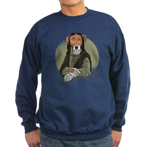 CafePress - Mona Lisa Dog Sweatshirt - Classic Crew Neck Sweatshirt