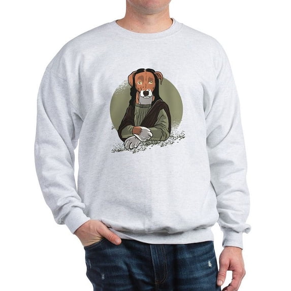 CafePress - Mona Lisa Dog Sweatshirt - Crew Neck Sweatshirt