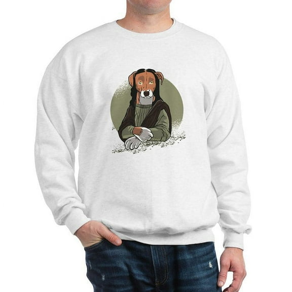 CafePress - Mona Lisa Dog Sweatshirt - Crew Neck Sweatshirt