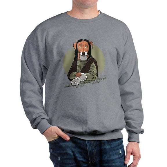 CafePress - Mona Lisa Dog Sweatshirt - Crew Neck Sweatshirt
