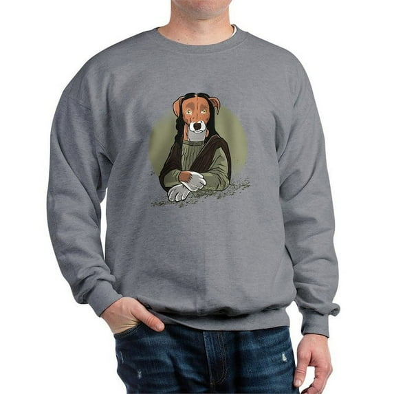 CafePress - Mona Lisa Dog Sweatshirt - Crew Neck Sweatshirt