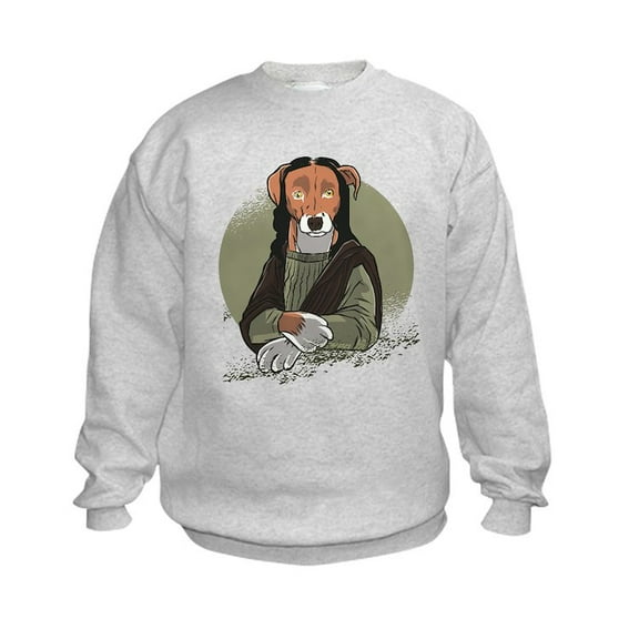 CafePress - Mona Lisa Dog Sweatshirt - Kids Sweatshirt, Youth Crew Neck Sweatshirt