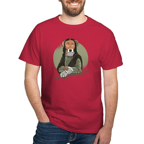 CafePress - Mona Lisa Dog T Shirt - Men's Classic Graphic Cotton T-Shirt