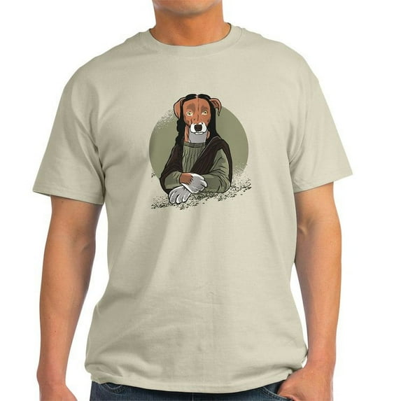 CafePress - Mona Lisa Dog T Shirt - Men's Classic Graphic T-Shirt