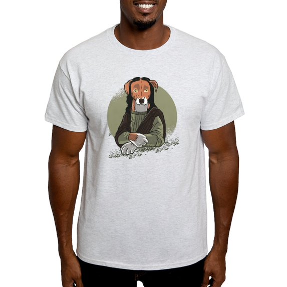 CafePress - Mona Lisa Dog T Shirt - Men's Classic Graphic T-Shirt