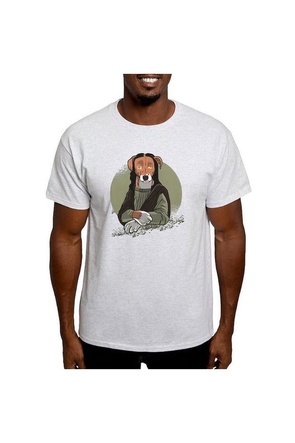 - Mona Lisa Dog T Shirt - Men's Classic Graphic T-Shirt