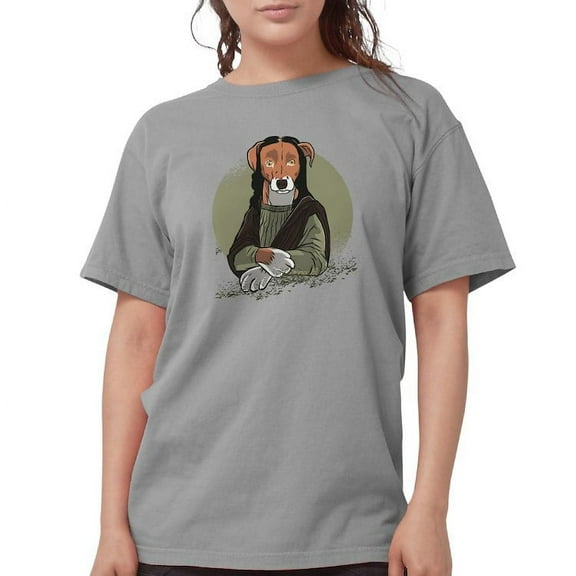 CafePress - Mona Lisa Dog T Shirt - Womens Comfort Colors® Shirt