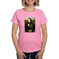 thumbnail image 1 of CafePress - Mona Lisa & Rottie Women's Dark T Shirt - Women's Traditional Fit Dark T-Shirt, 1 of 4