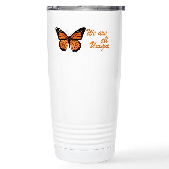 CafePress - Monarch_Bumper Stainless Steel Travel Mug - Insulated Stainless Steel Travel Tumbler 20 oz.