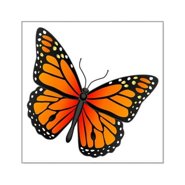 CafePress - Monarch Butterfly Square Sticker 3 X 3 - Square Sticker 3" x 3"