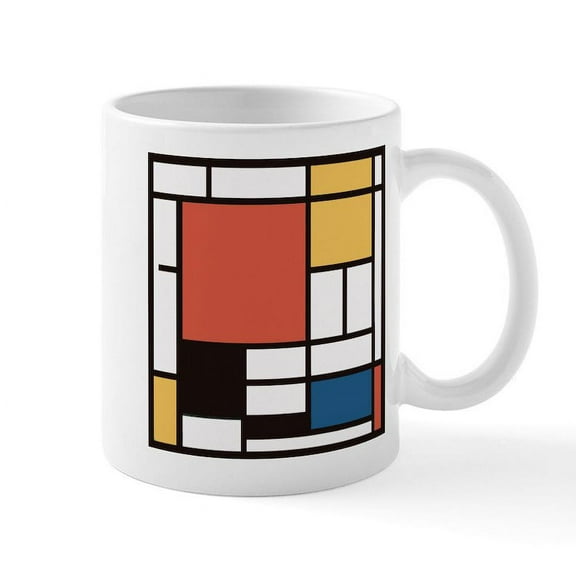 CafePress - Mondrian Number Two Mug - 11 oz Ceramic Mug - Novelty Coffee Tea Cup