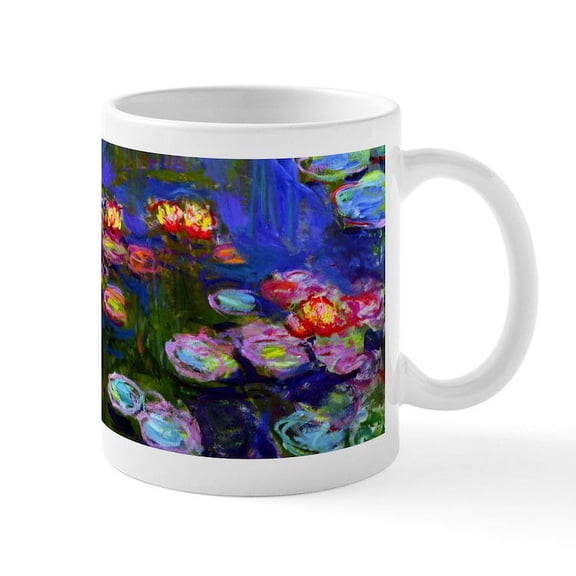 CafePress - Monet Water Lilies 1916 Mug - 11 oz Ceramic Mug - Novelty Coffee Tea Cup