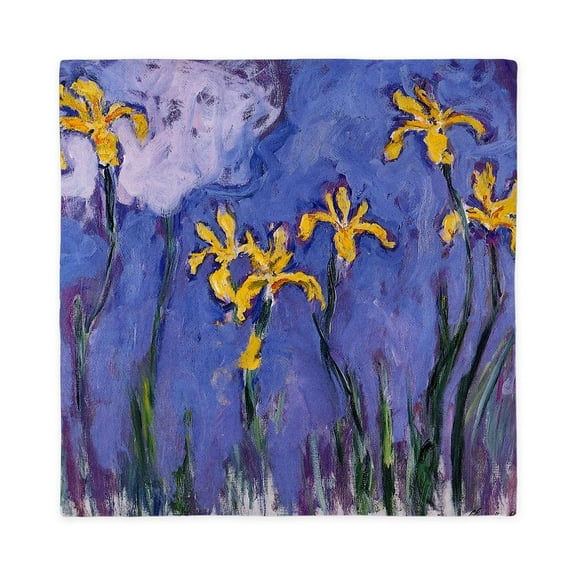 CafePress - Monet Yellow Irises Queen Duvet Cover - Queen Duvet