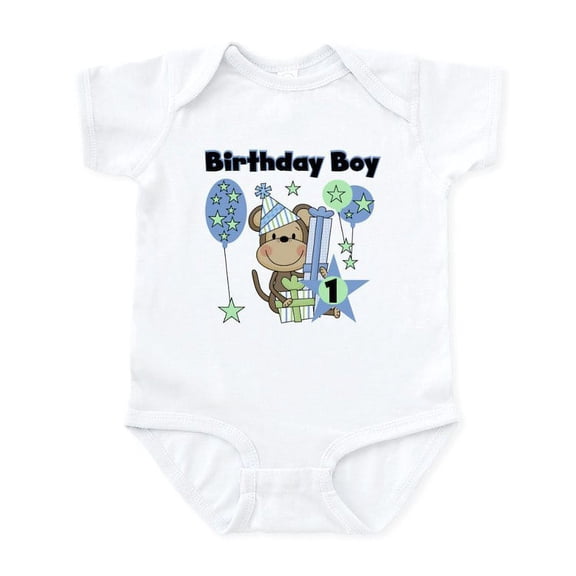 CafePress - Monkey 1St Birthday Infant Bodysuit - Baby Light Bodysuit, Size Newborn - 24 Months