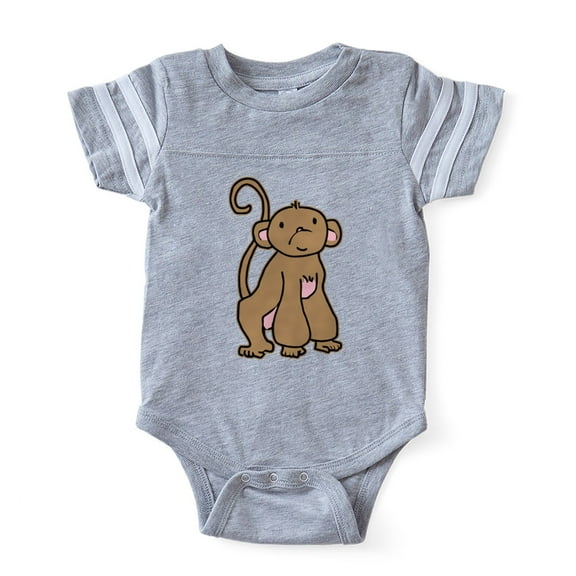 CafePress - Monkey Boy - Cute Infant Baby Football Bodysuit
