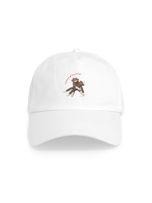 - Monkey Business Cap - Adjustable 100% Brushed Unisex Casual Cotton Baseball Cap, Beige, 1