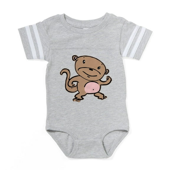 CafePress - Monkey Dancing - Cute Infant Baby Football Bodysuit