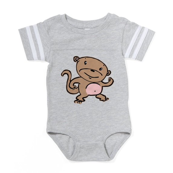 CafePress - Monkey Dancing - Cute Infant Baby Football Bodysuit