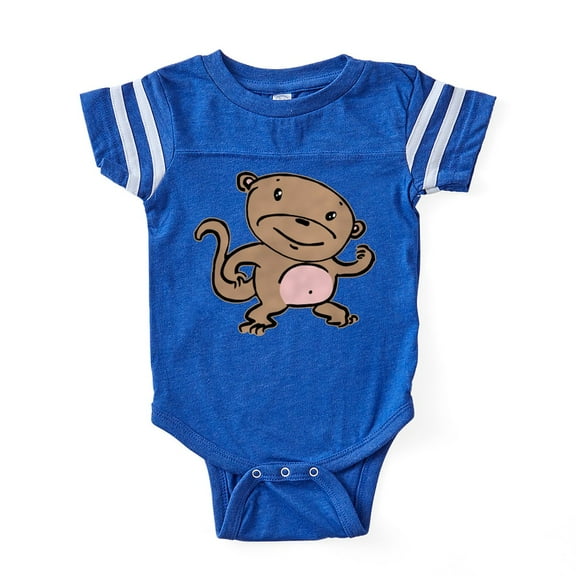 CafePress - Monkey Dancing - Cute Infant Baby Football Bodysuit
