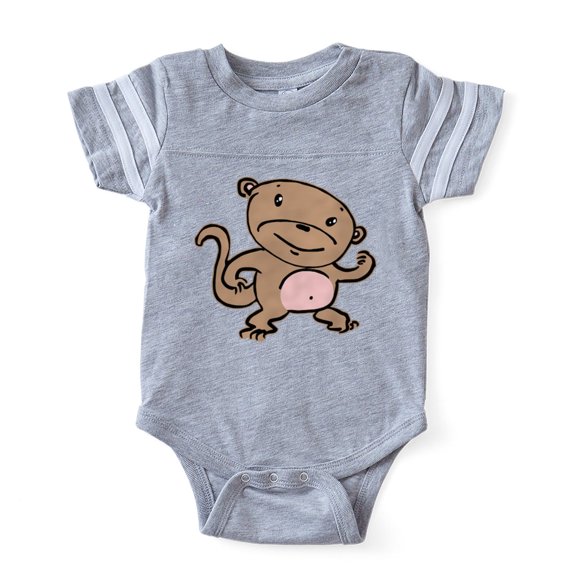 CafePress - Monkey Dancing - Cute Infant Baby Football Bodysuit