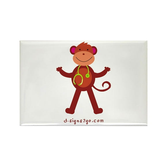 CafePress - Monkey Medical Professional - Rectangle Magnet, 2"x3" Refrigerator Magnet