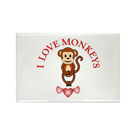 CafePress - Monkey - Rectangle Magnet, 2"x3" Refrigerator Magnet