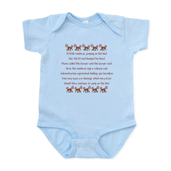 CafePress - Monkeys Body Suit - Baby Light Bodysuit, Size Newborn - 24 Months
