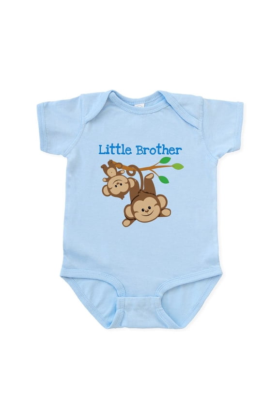 - Monkeys Little Bro W Big Infant Body Suit - Baby Light Bodysuit, Size Newborn - 24 Months