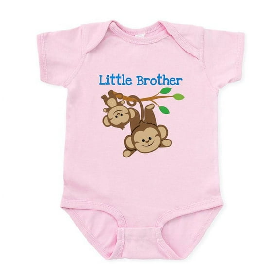 CafePress - Monkeys Little Bro W Big Infant Body Suit - Baby Light Bodysuit, Size Newborn - 24 Months