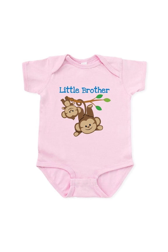 - Monkeys Little Bro W Big Infant Body Suit - Baby Light Bodysuit, Size Newborn - 24 Months