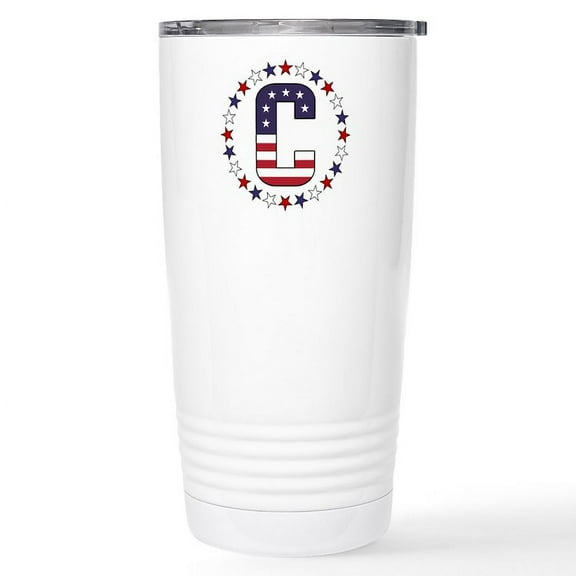 CafePress - Monogram Letter C 16 Oz Stainless Steel Travel Mug - Insulated Stainless Steel Travel Tumbler 20 oz.