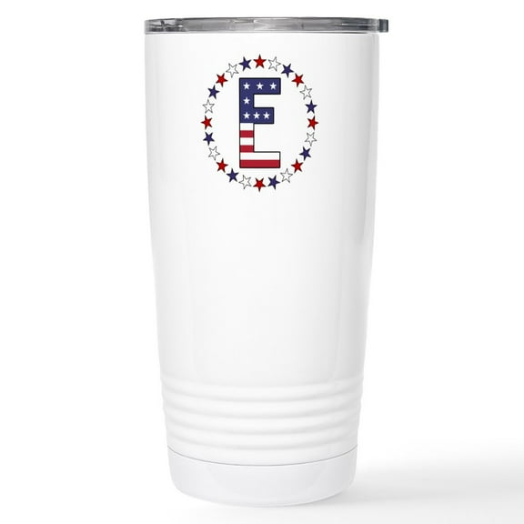CafePress - Monogram Letter E 16 Oz Stainless Steel Travel Mug - Insulated Stainless Steel Travel Tumbler 20 oz.