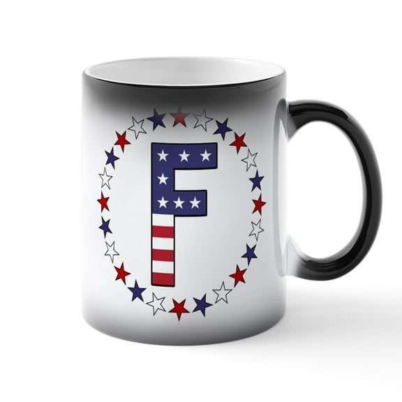 CafePress - Monogram Letter F - 11 oz Color Changing Magic Mug