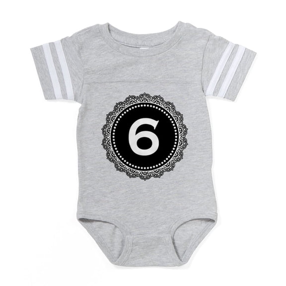 CafePress - Monogram Medallion 6 - Cute Infant Baby Football Bodysuit