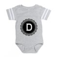 thumbnail image 1 of CafePress - Monogram Medallion D - Cute Infant Baby Football Bodysuit, 1 of 3