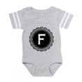 thumbnail image 1 of CafePress - Monogram Medallion F - Cute Infant Baby Football Bodysuit, 1 of 3